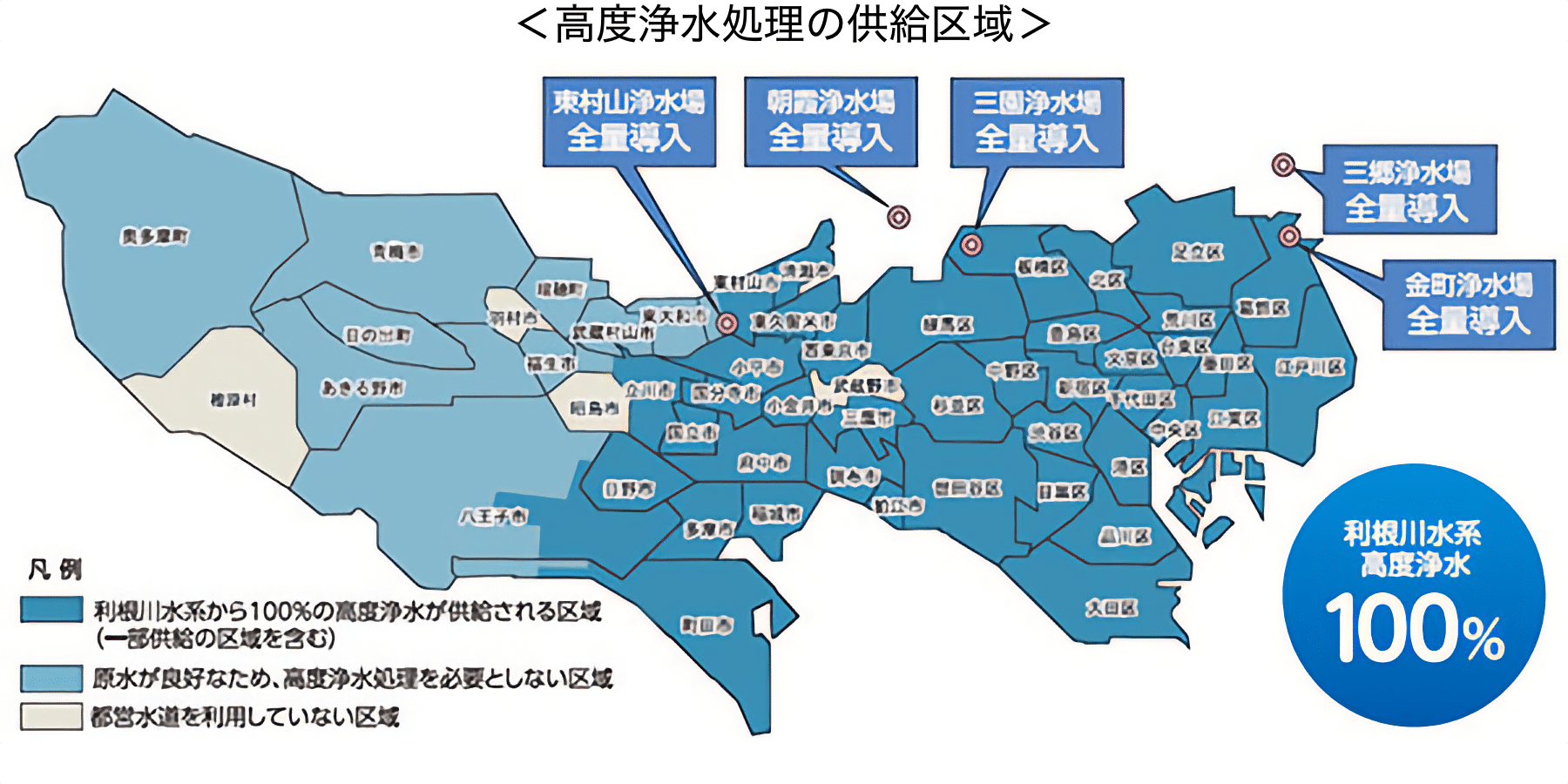 高度浄水処理の供給区域